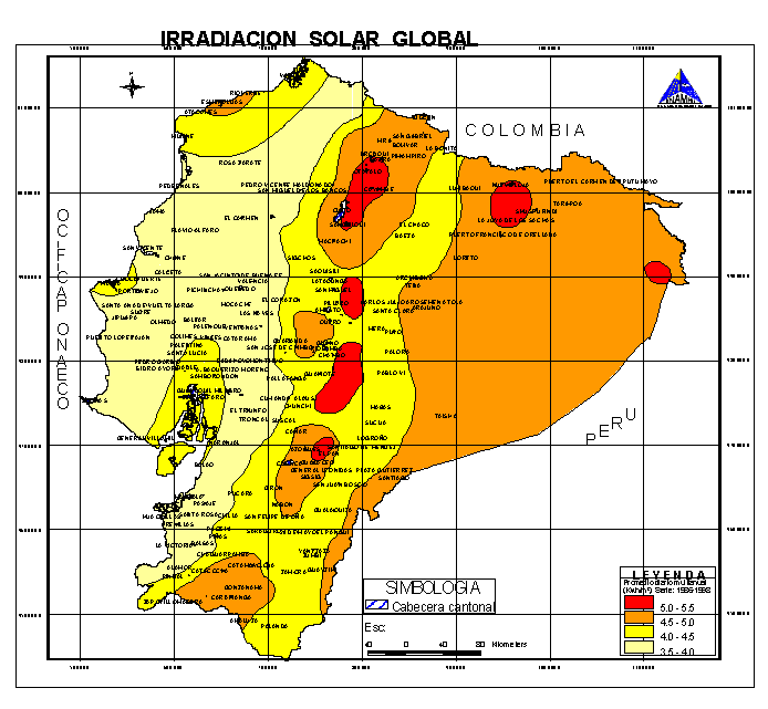 Strahlungskarte Ecuador